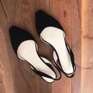 HM square slingback shoes